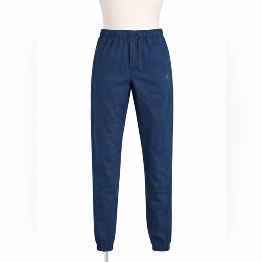 Layer 8 Men's Navy Joggers Small NWOT Heathered Blue drawstring waist quick dry
